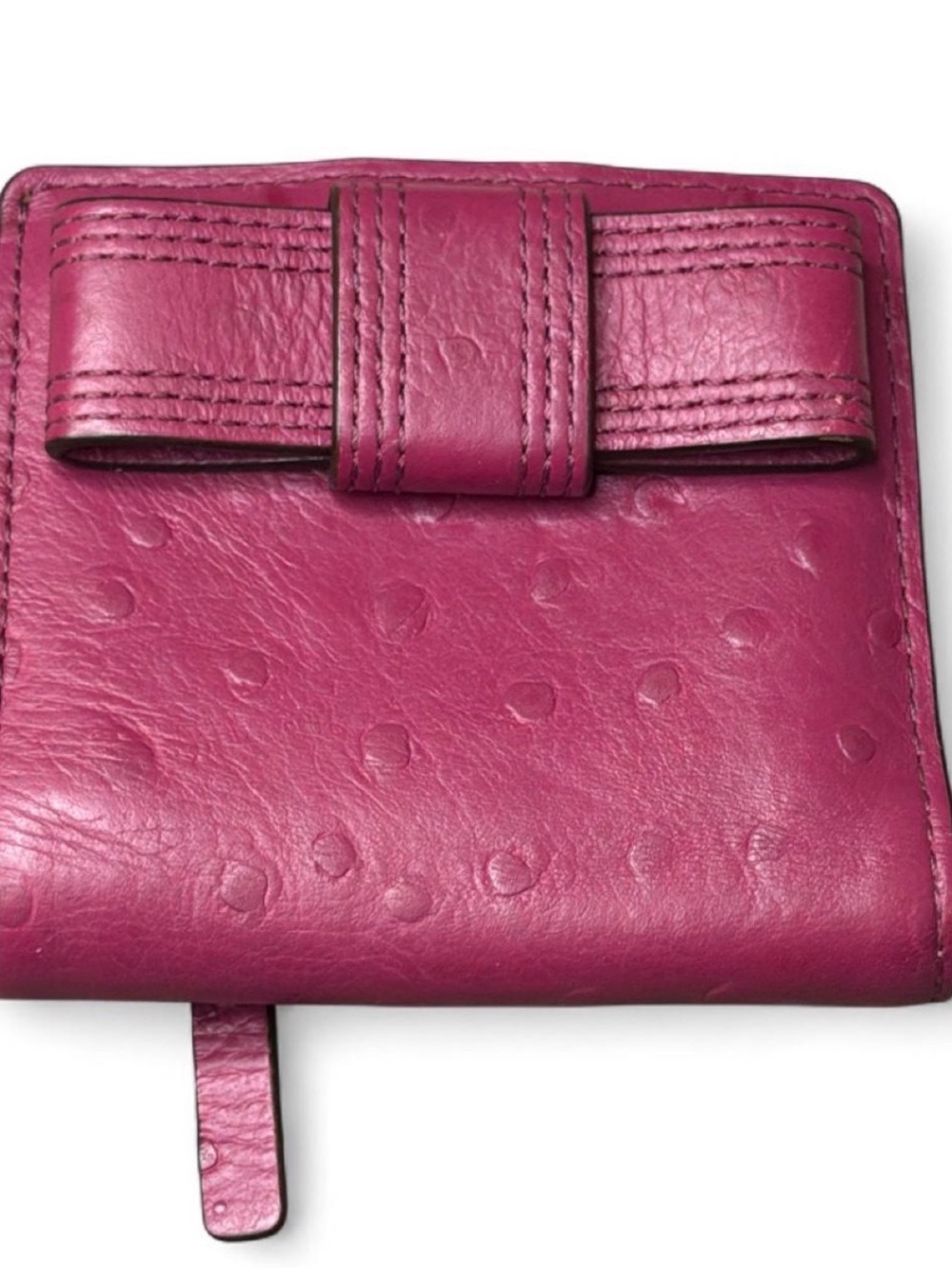 kate spade Fuchsia Leather Bow Zip Wallet